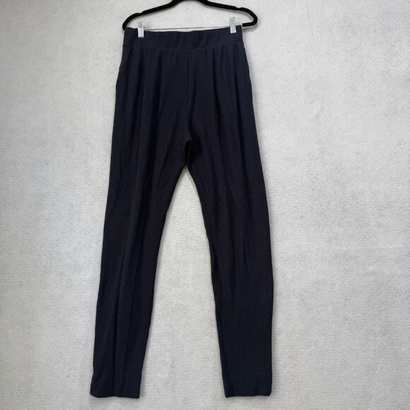 Straight Down Pants Womens Large Waffle Knit Lounge Made in USA Pockets - Picture 7 of 11